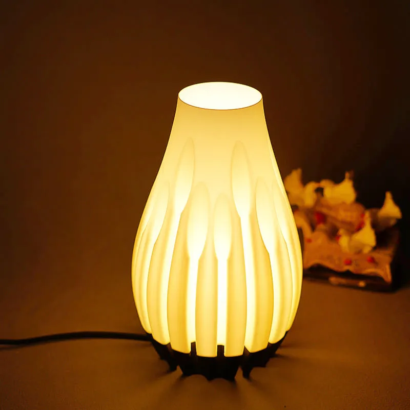 Bio Ray 3D Printed Table Lamp - White,Black media 1