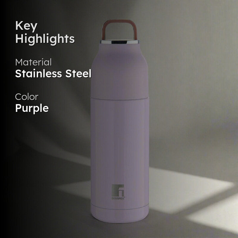 Bergner Walking Aquazest Thermosteel Hot And Cold Flask (Purple) - 350 mL media 2