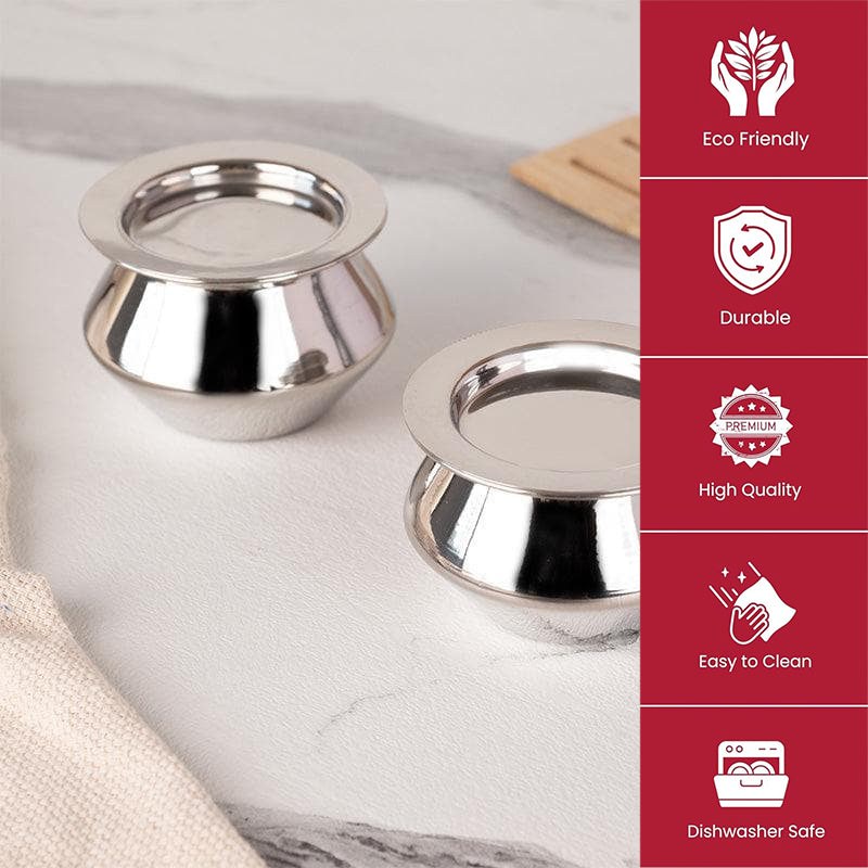 Dritha Handi With Lid - 160 mL / 3 Inches - Set of Two media 10