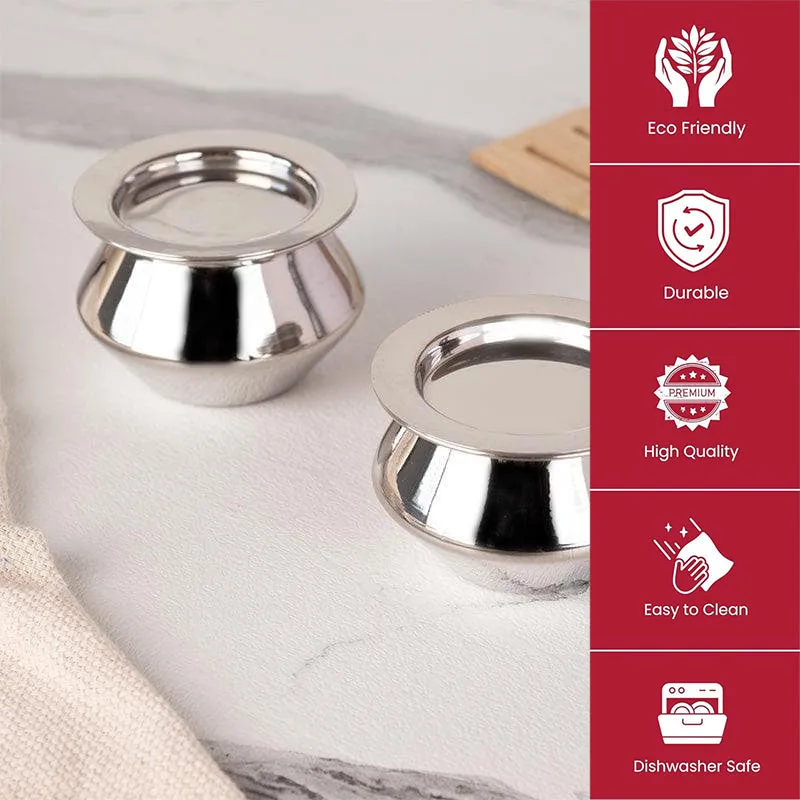 Dritha Handi With Lid - 160 mL / 3 Inches - Set of Two media 10