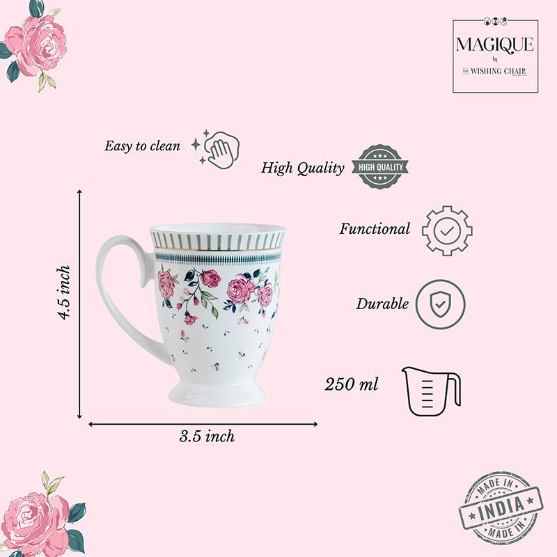 Magique: Portrait Of A Rose Ceramic Mug (250 mL Each) - Set Of Six image 10