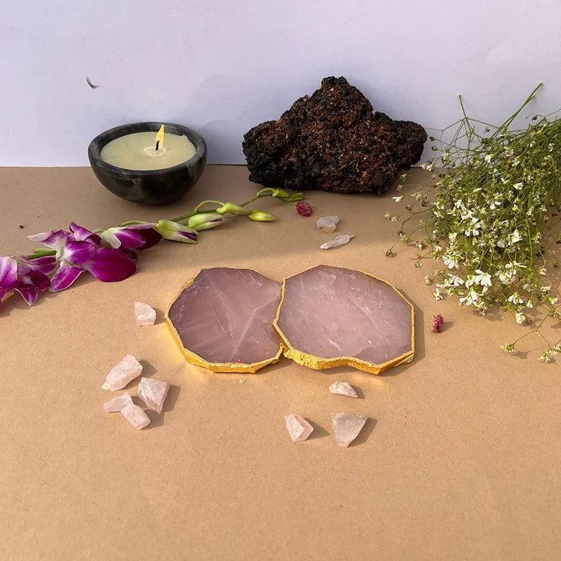 Blushstone Rose Quartz Coaster - Set Of Two media 5