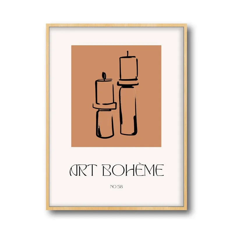 Ritual Calm Canvas Wall Painting With Brown Frame media 3