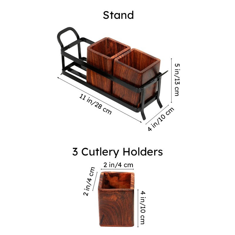 Lynte Cutlery Caddy With Stand - Four Piece Set media 7