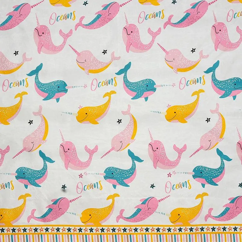 Fins & Pastels Kids' Cotton Duvet Cover - 210 TC media 4