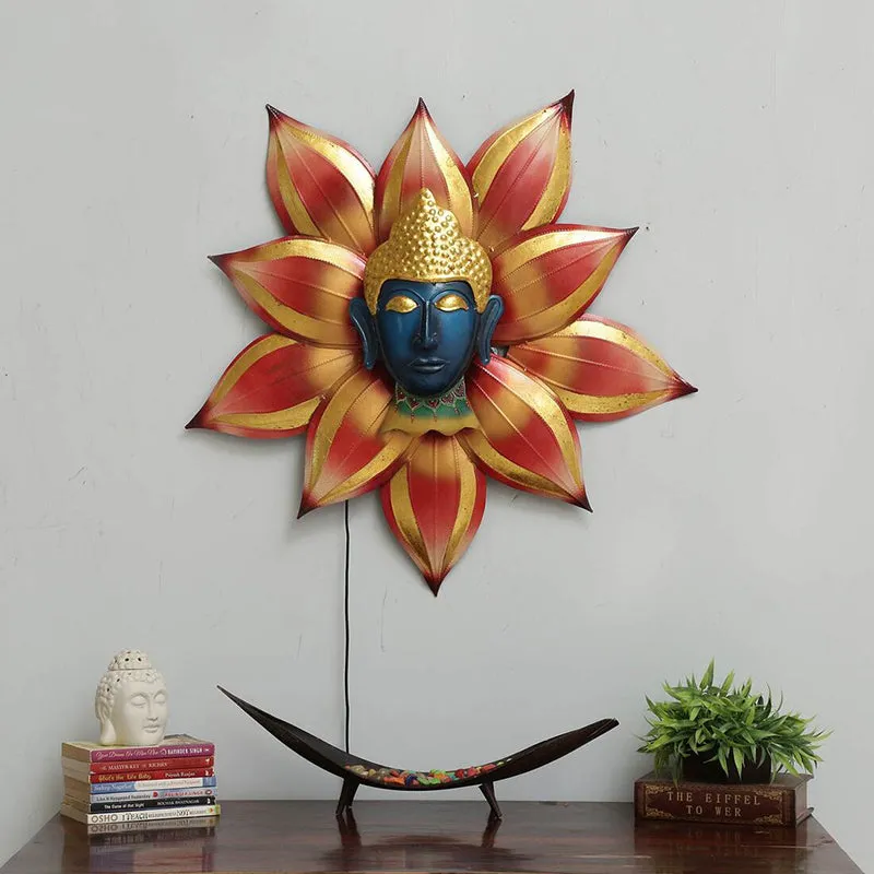 Buddla Of Flower Iron Wall Accent media 1