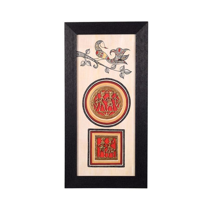 Mayoor Dhokra Wooden & Brass Wall Accent media 3
