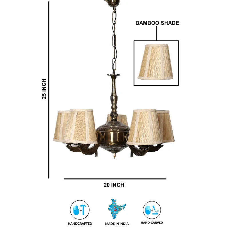 Byzantine Conical Golden Antique Ceiling Lamp media 6