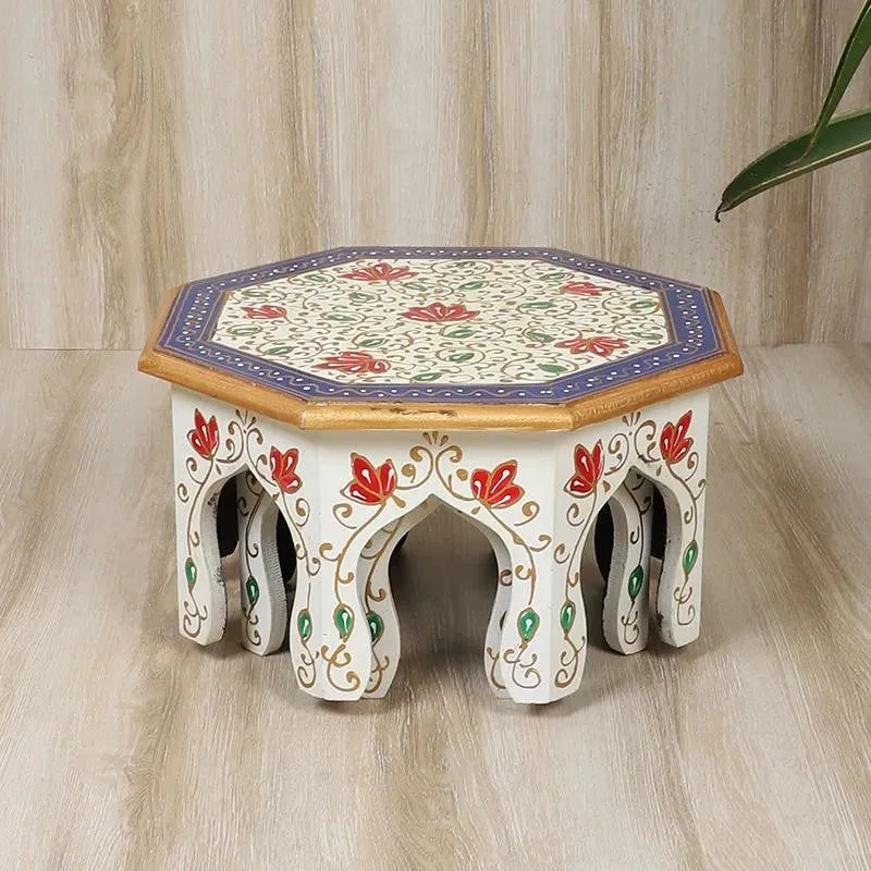 Rang manch Painted Stool - Set Of Two media 4