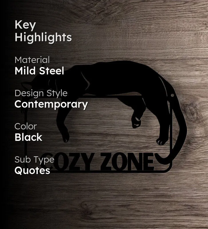 Cozy Zone Cat Nap  Mild Steel Wall Accent media 2