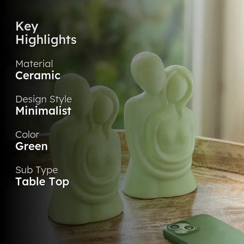 Timeless Togetherness Ceramic Showpiece - Set Of Two media 2