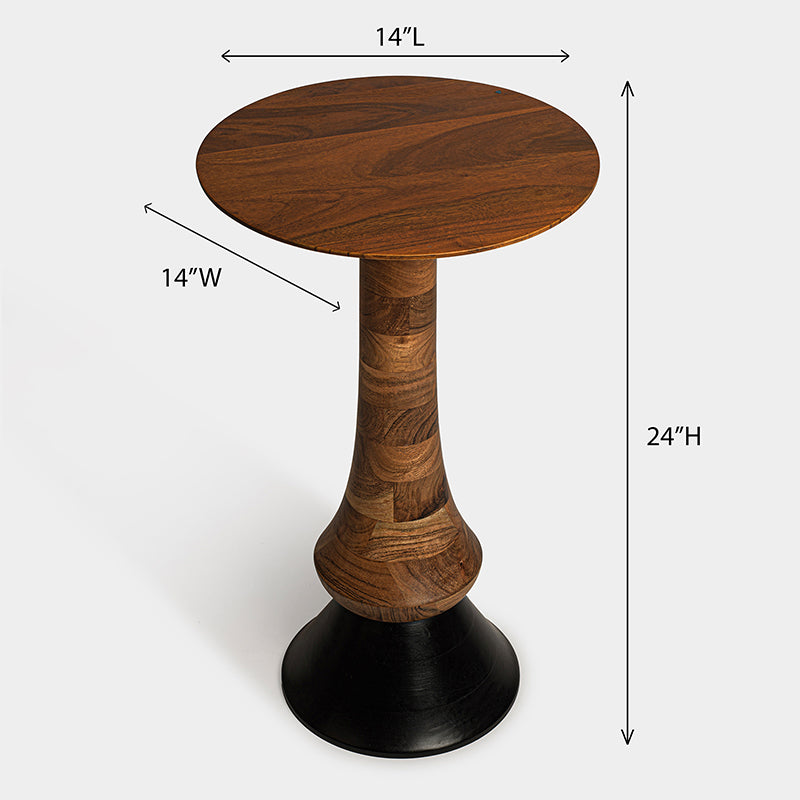 Beniamin Acacia Wood Side Table media 6