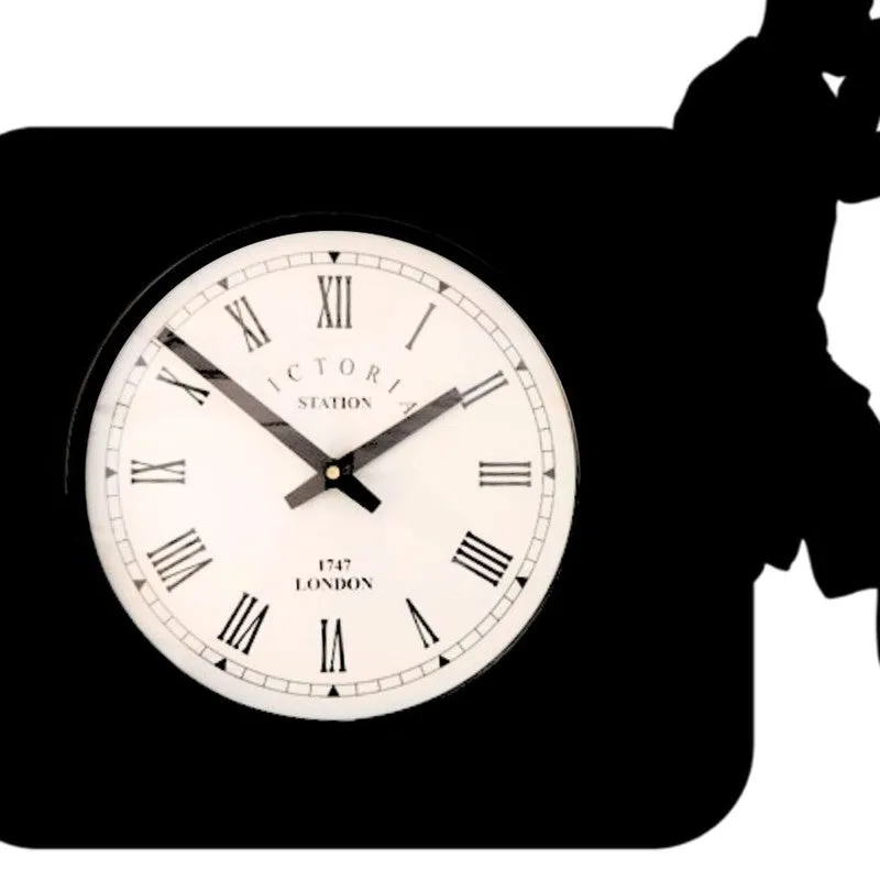 Boxer Steel Analog Wall Clock - Black media 5