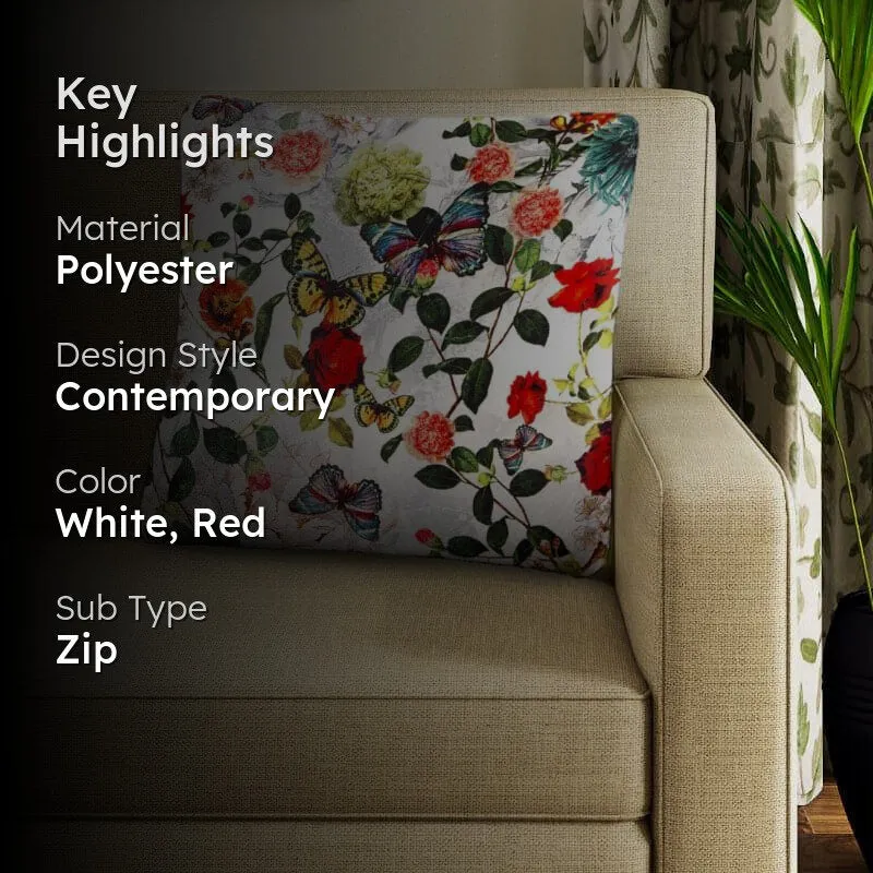Floral Gala Printed Cushion Cover media 2
