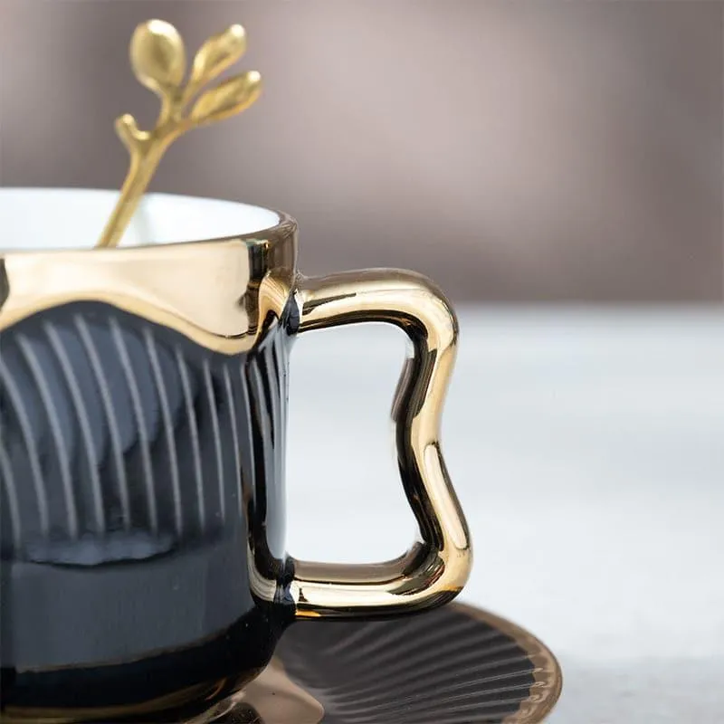 Hairi Cup & Saucer (Black) -Set of Six media 5