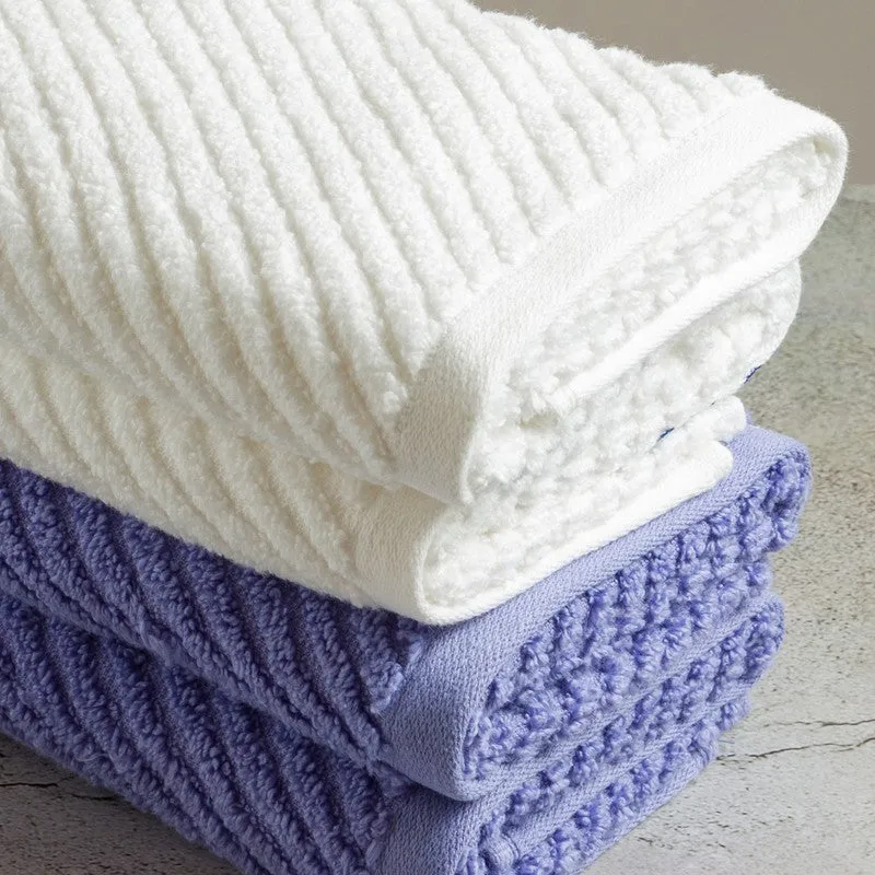 Nautica Riviera Soft Cotton Hand & Face Towel (Blue & White) - Set Of Four media 5