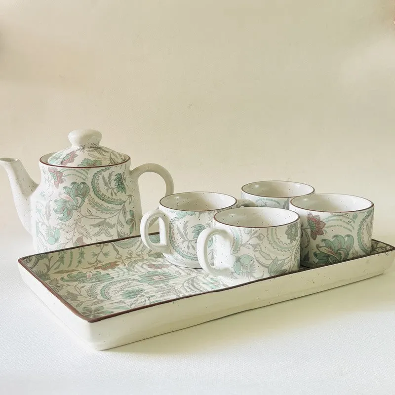 Florale Ceramic Tea Set - Six Piece Set media 5