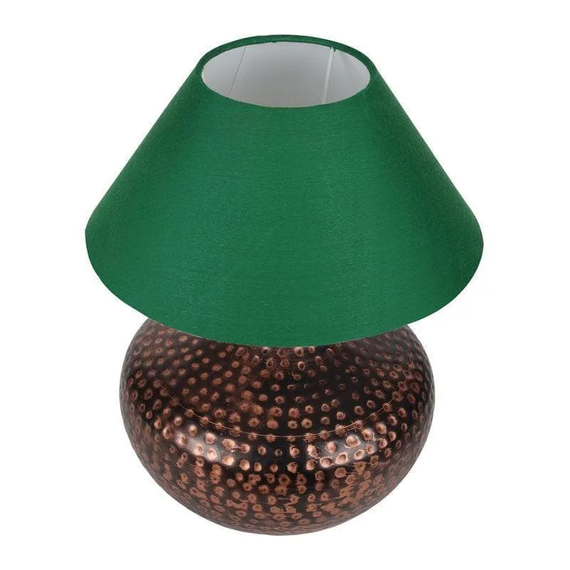 Nihita Fabric Table Lamp - Green,Bronze media 3
