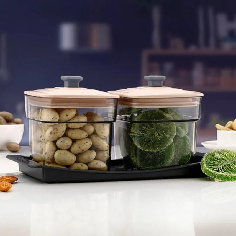 Smart Store Peach Square Jar (250 ML) - Set Of Three media 3