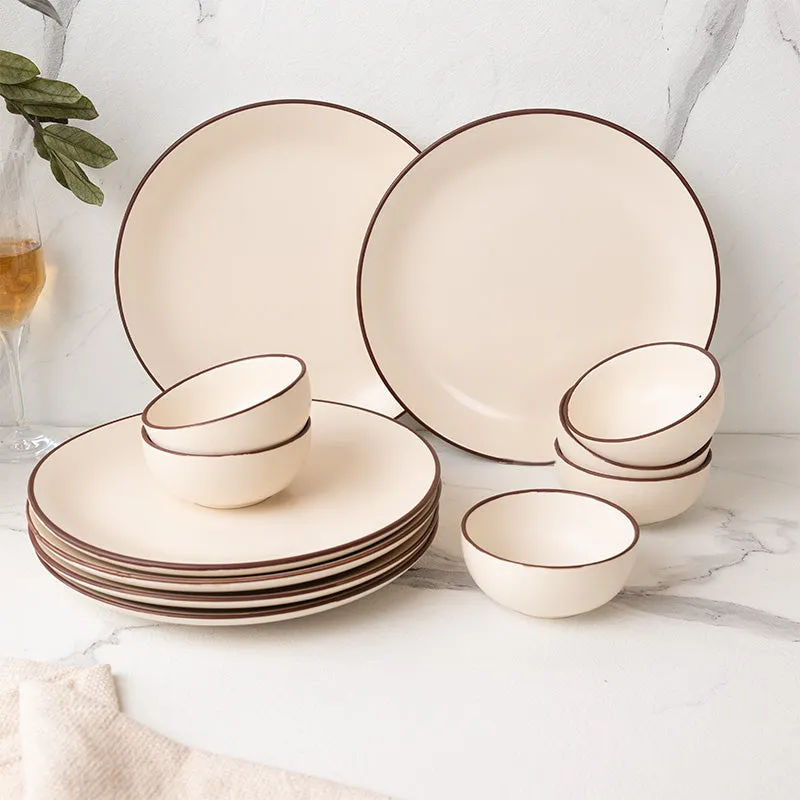Riddo Dinnerware (Off White) - 12 Piece Set media 1