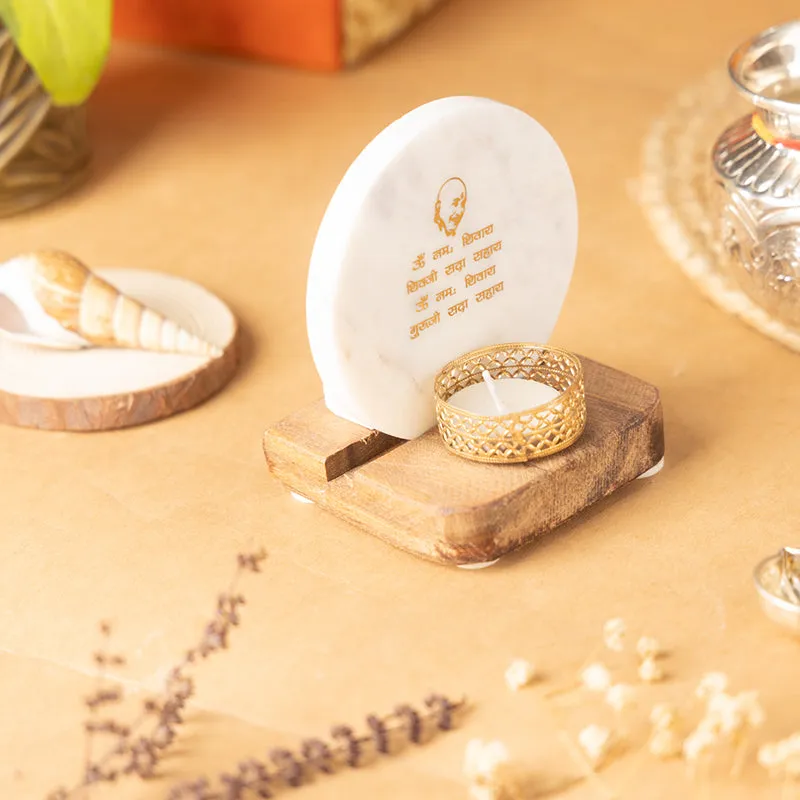 Shri Guruji Mantra Tea Light Holder media 4