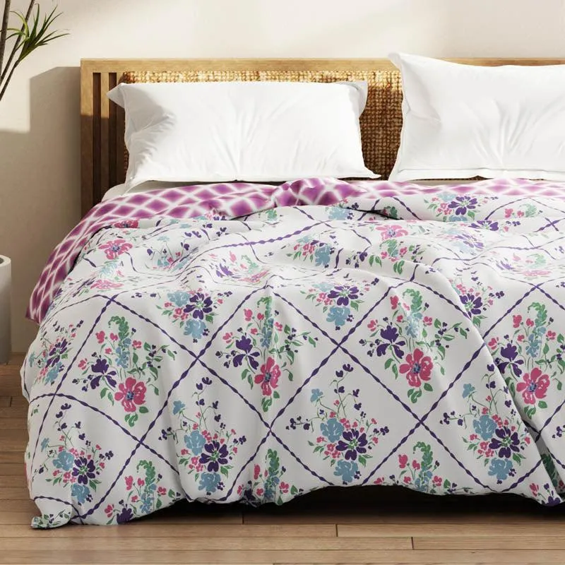 Manisha Reversible Microfiber Comforter (Pink) - 150 GSM media 3