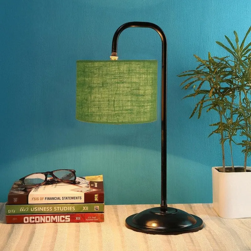 Flynn Arch Fabric Table Lamp - Green,Black media 1