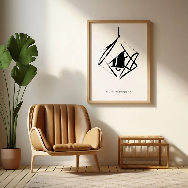Suspended Calm Canvas Wall Painting With Brown Frame media 6