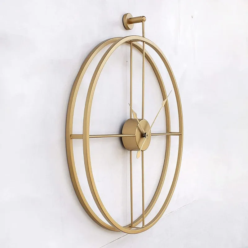 Ticks Silent Wall Clock - Gold media 3