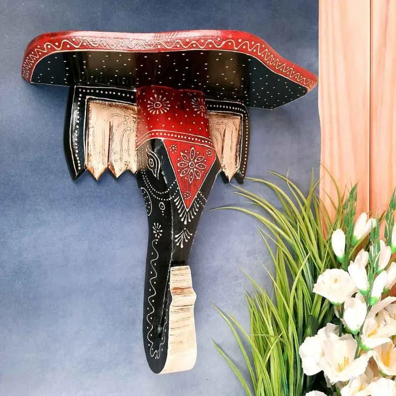 Gajendra Niksha Wall Shelf - Black & Red media 1