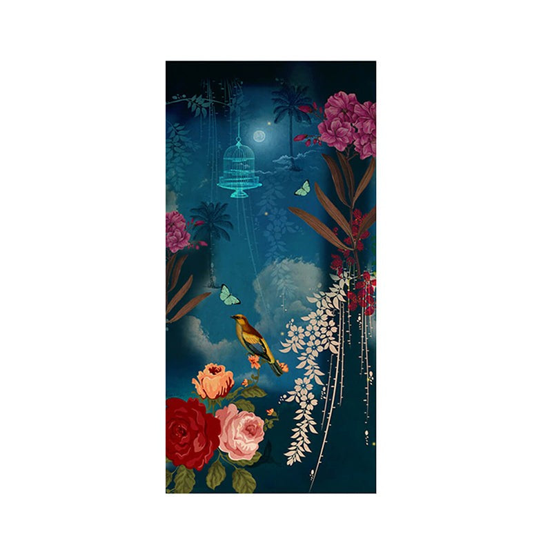 India Circus Moonlit Jharokha Canvas Wall Art - Set Of Three media 4