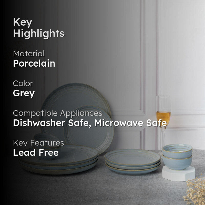 Estia Dinner Set (Artic Blue) - 12 Piece Set media 2