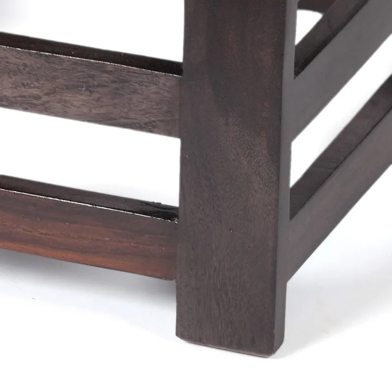 Vexon Sheesham Wooden Bench with Cushions (Multicolor) - Four Piece Set media 6