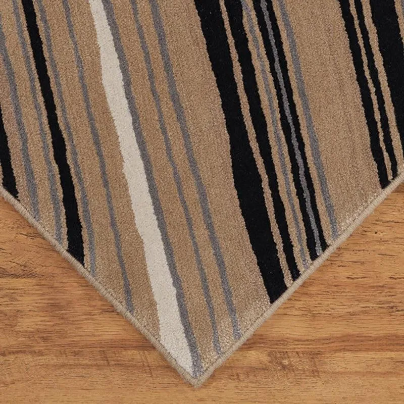 Bastet Hand Tufted Abstract Wool & Nylon Carpet - Black media 7