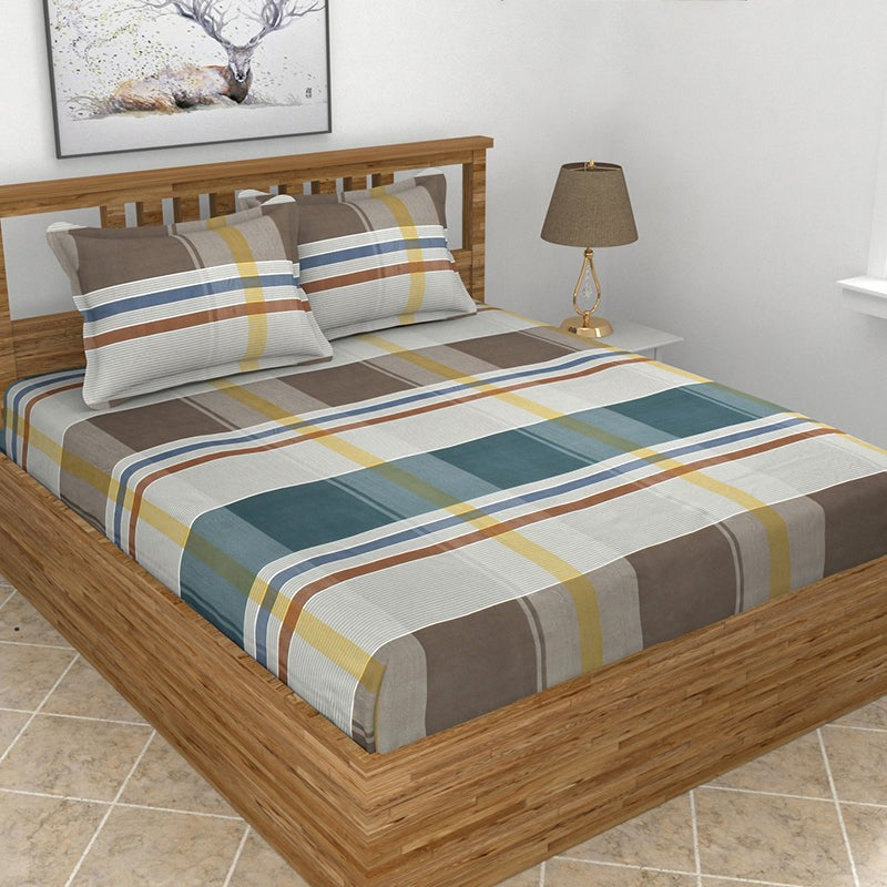 Antoine Geometric Microfiber Bedsheet - 150 GSM