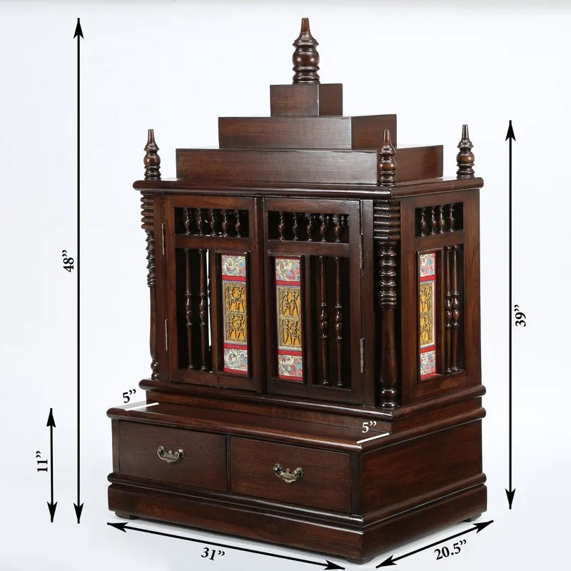 Devotion Space Teak Wood Mandir media 8