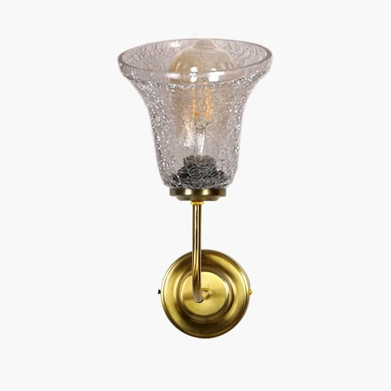 Warm Glow Golden Base Glass Wall Lamp media 6
