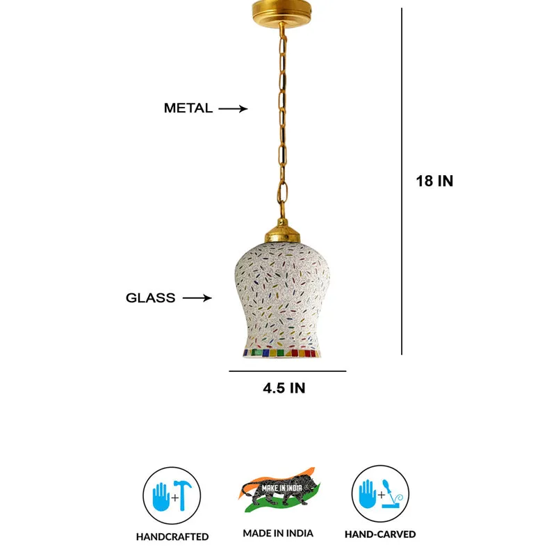 Mosaic Mini Metal & Glass Ceiling Lamp media 7