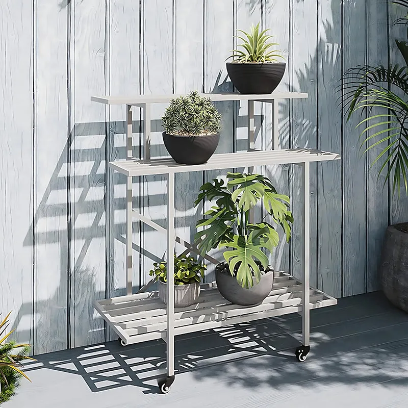 Lelia Metal Planter Stand - White media 7
