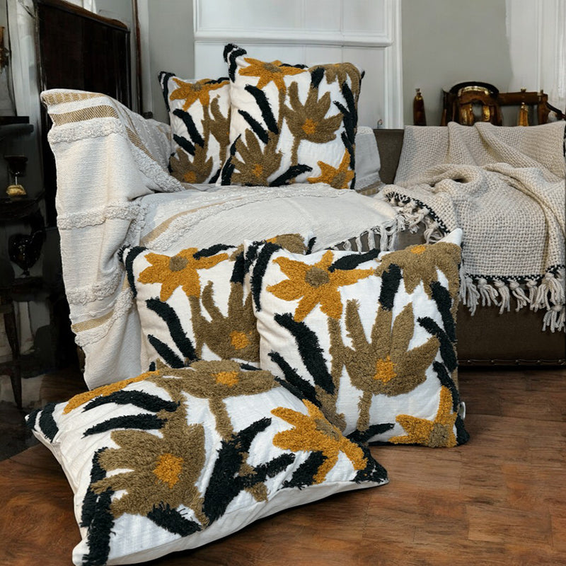Vineloom Tufted Cushion Cover Set - Set Of Five