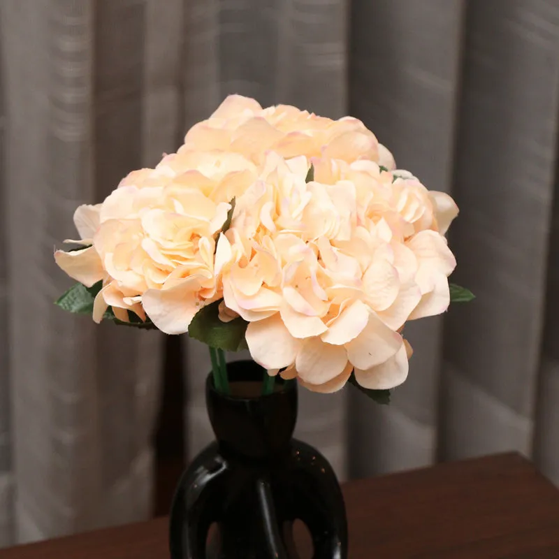 Fiora Artificial Hydrangea (Peach)  Set of Two media 4