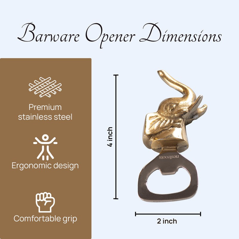 Trunk & Twist Stainless Steel Bottle Opener - Gold media 8