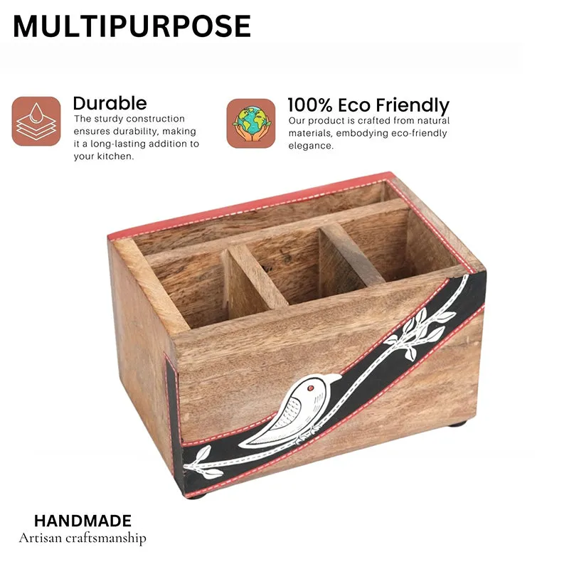 Nido Wood Cutlery Holder media 4