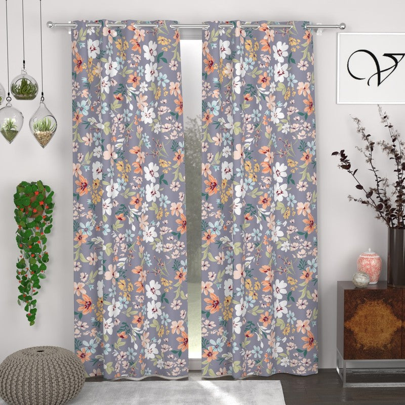 Floral Harmony Curtains - Set of Two