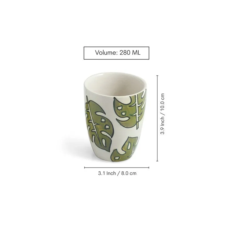 Leaf Ceramic Coffee Mug (280 mL Each) - Set Of Two media 8