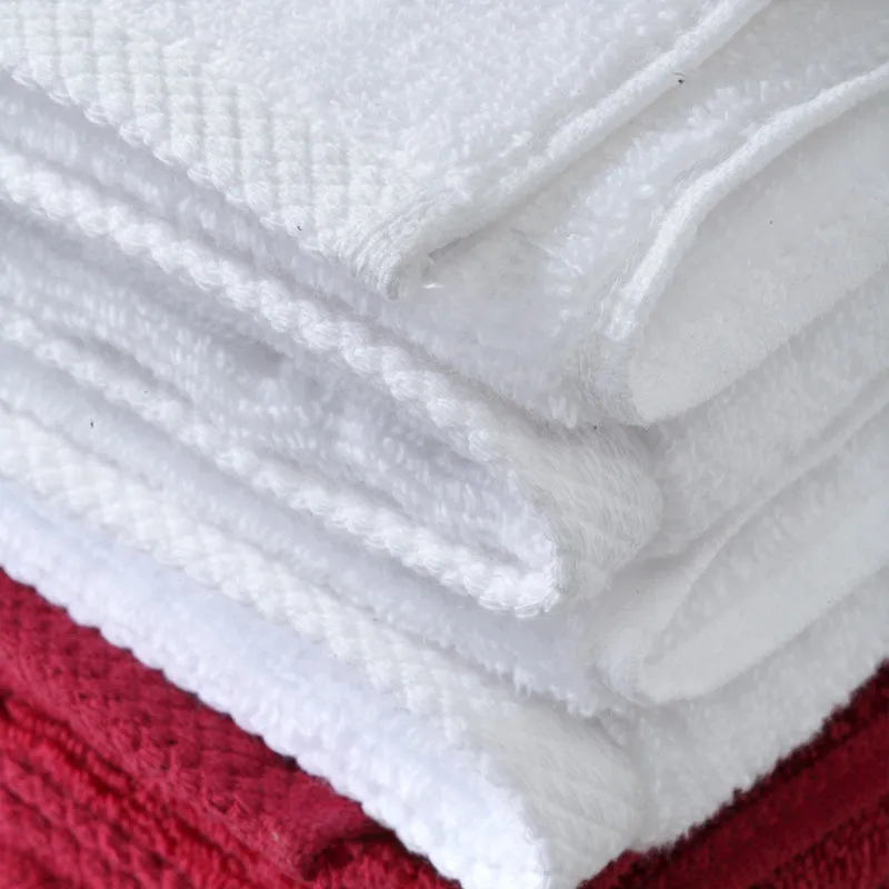 Miorah Hand Towel (White & Red) - Set Of Four media 3