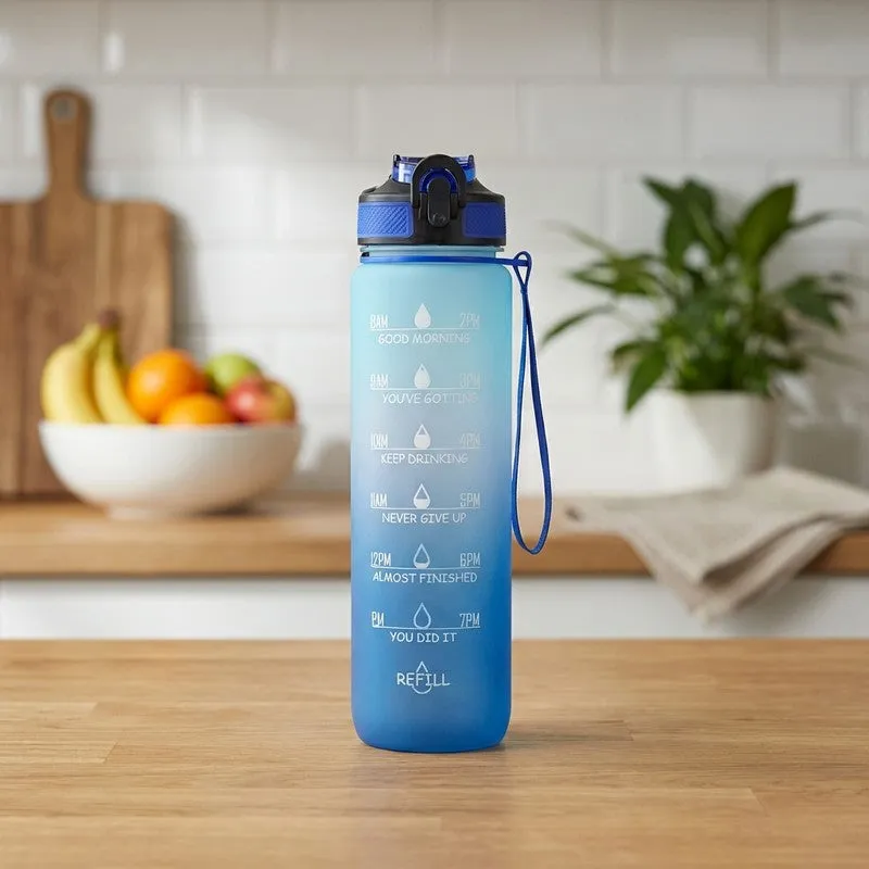Solara Sportiq Plastic Water Bottle (1000 mL) - Blue media 1