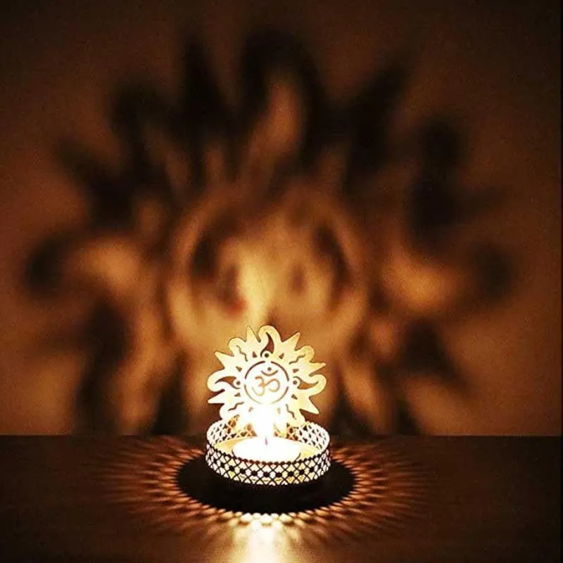 Om Sai Baba Tealight Candle Holder - Set Of Two media 1