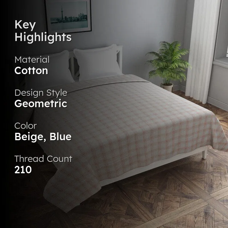 Trellis Tranquility Cotton Duvet Cover (Brown) - 210 TC media 2