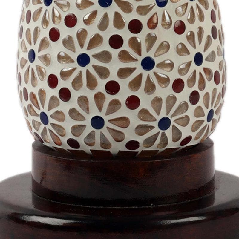 Floral Flicker Glass Table Lamp - Multicolor media 6